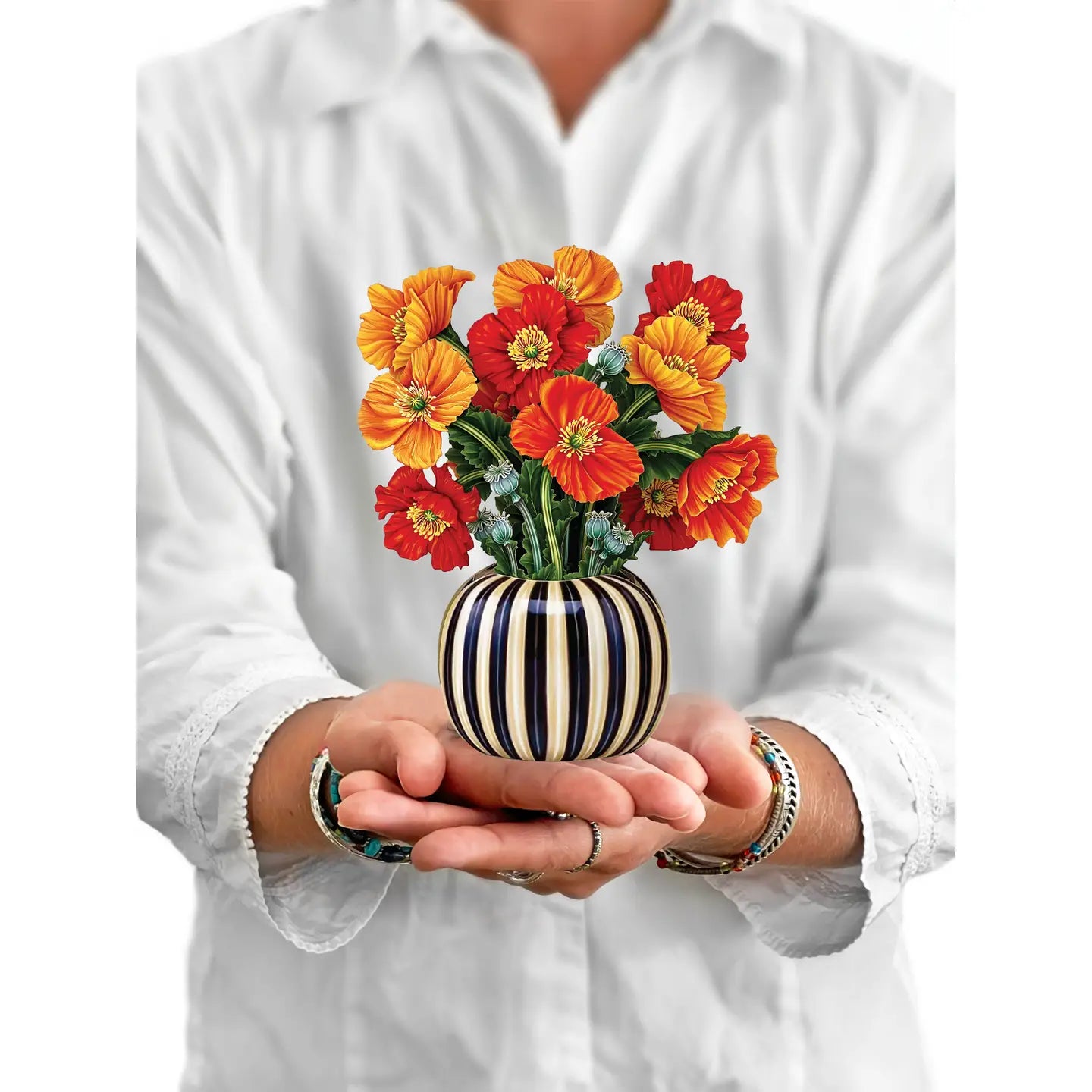 French Poppies Mini Pop Up Bouquet