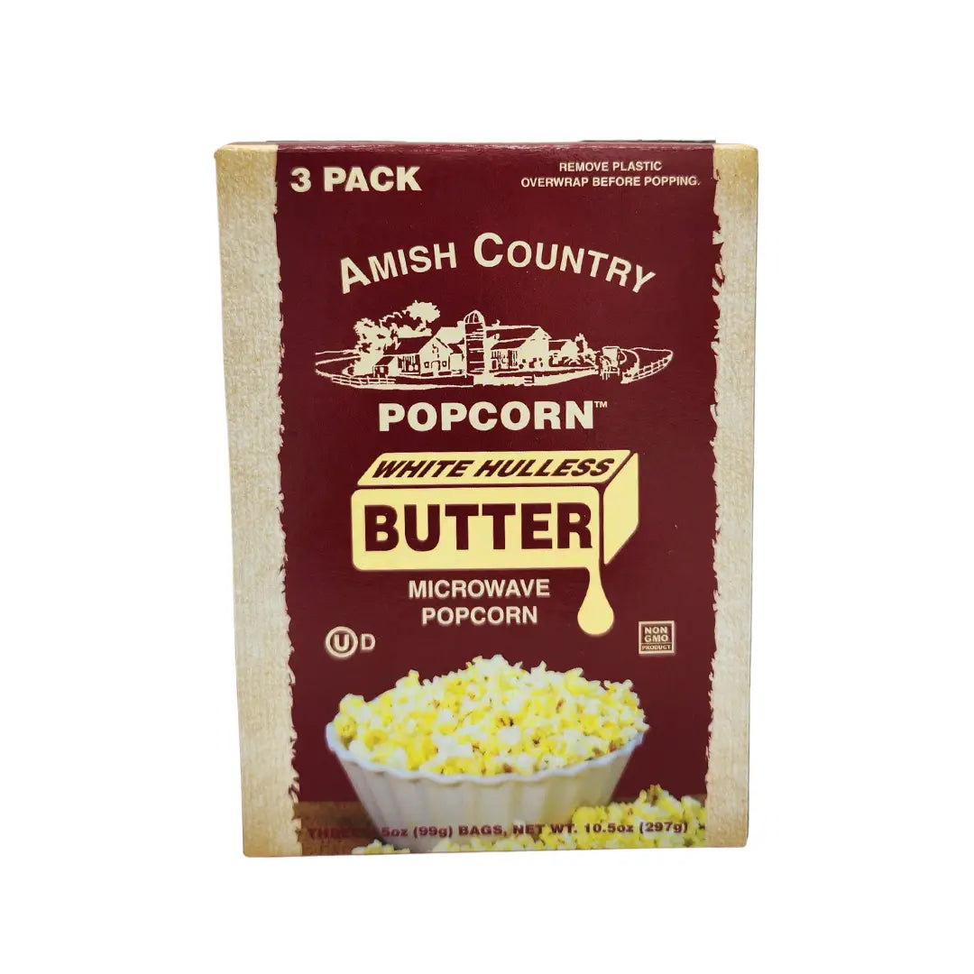 Butter White Hull less Microwave Popcorn - 3 Pack