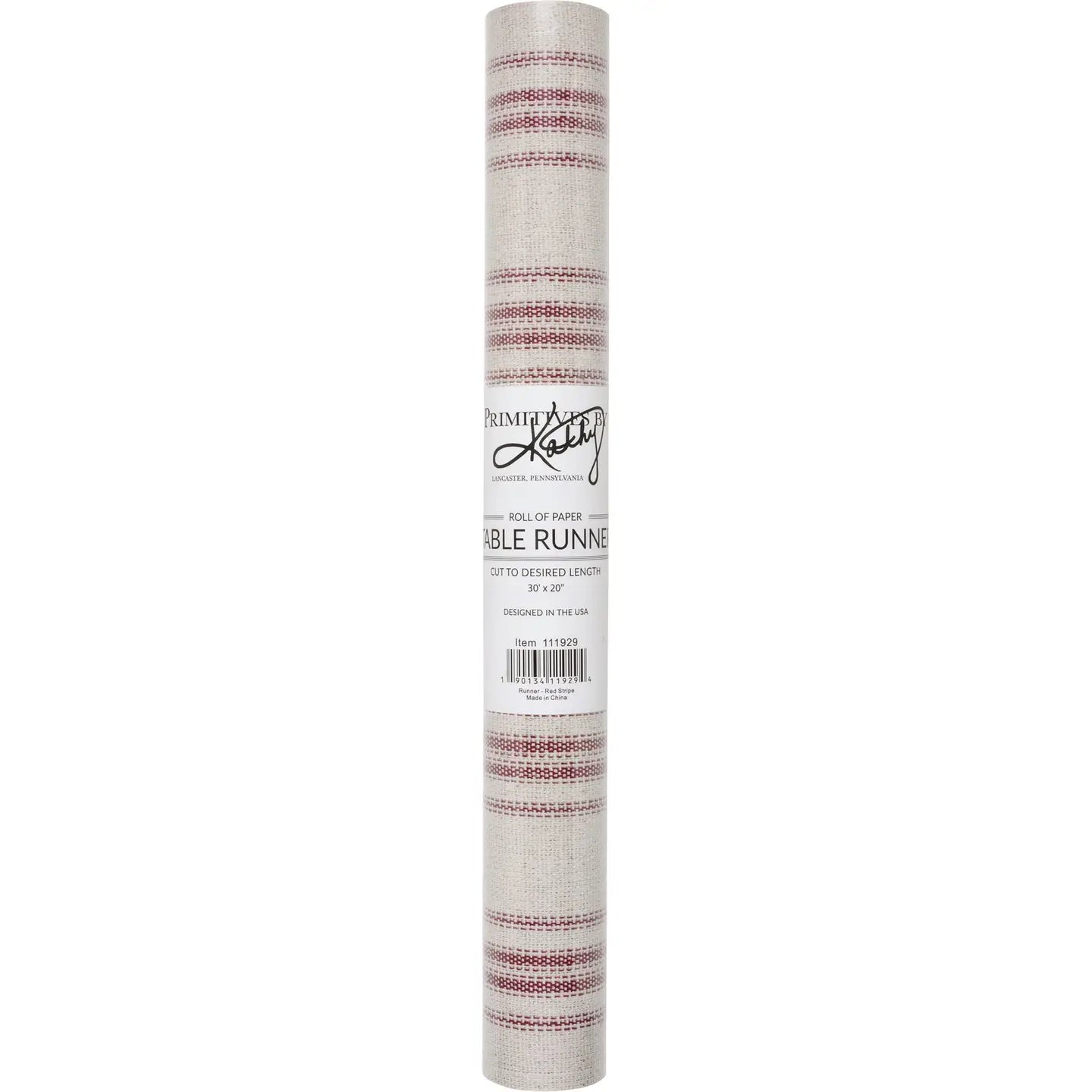 Red Stripe Table Runner Roll
