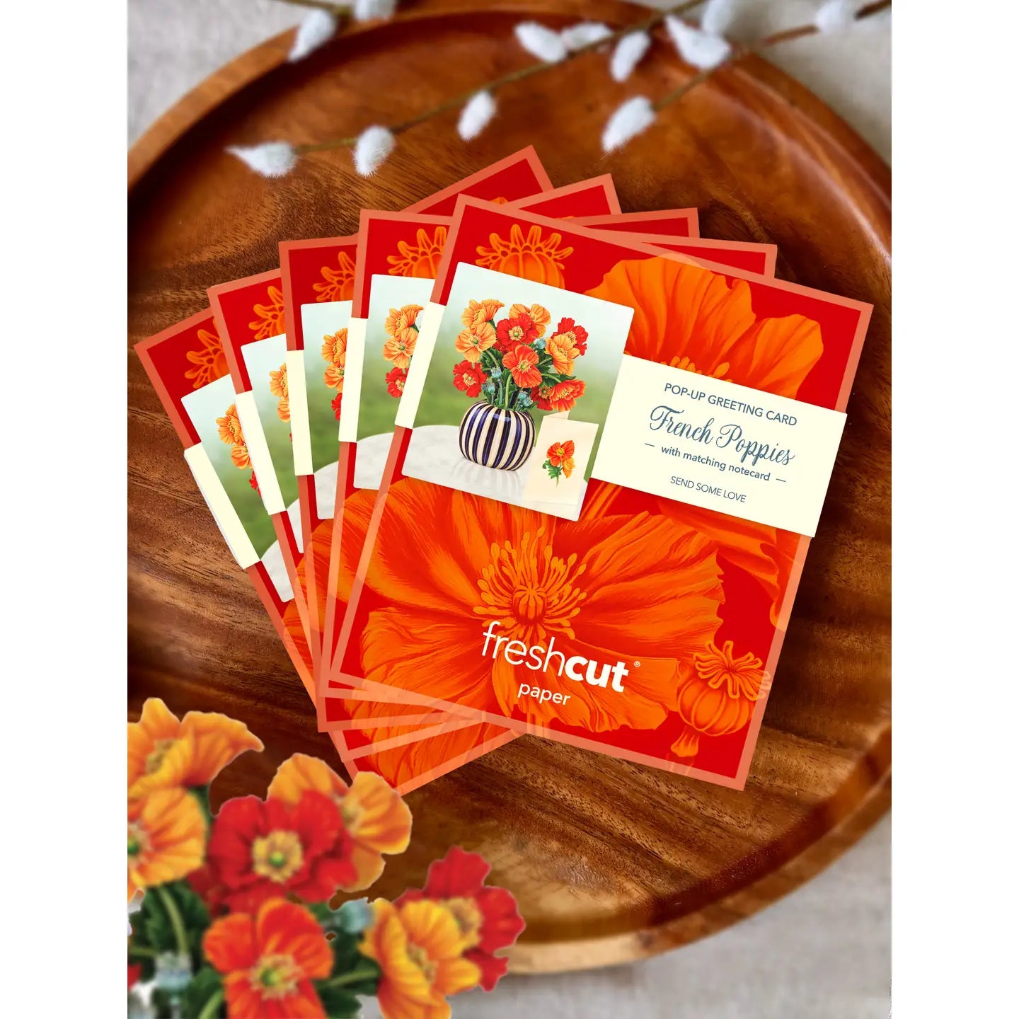 French Poppies Mini Pop Up Bouquet
