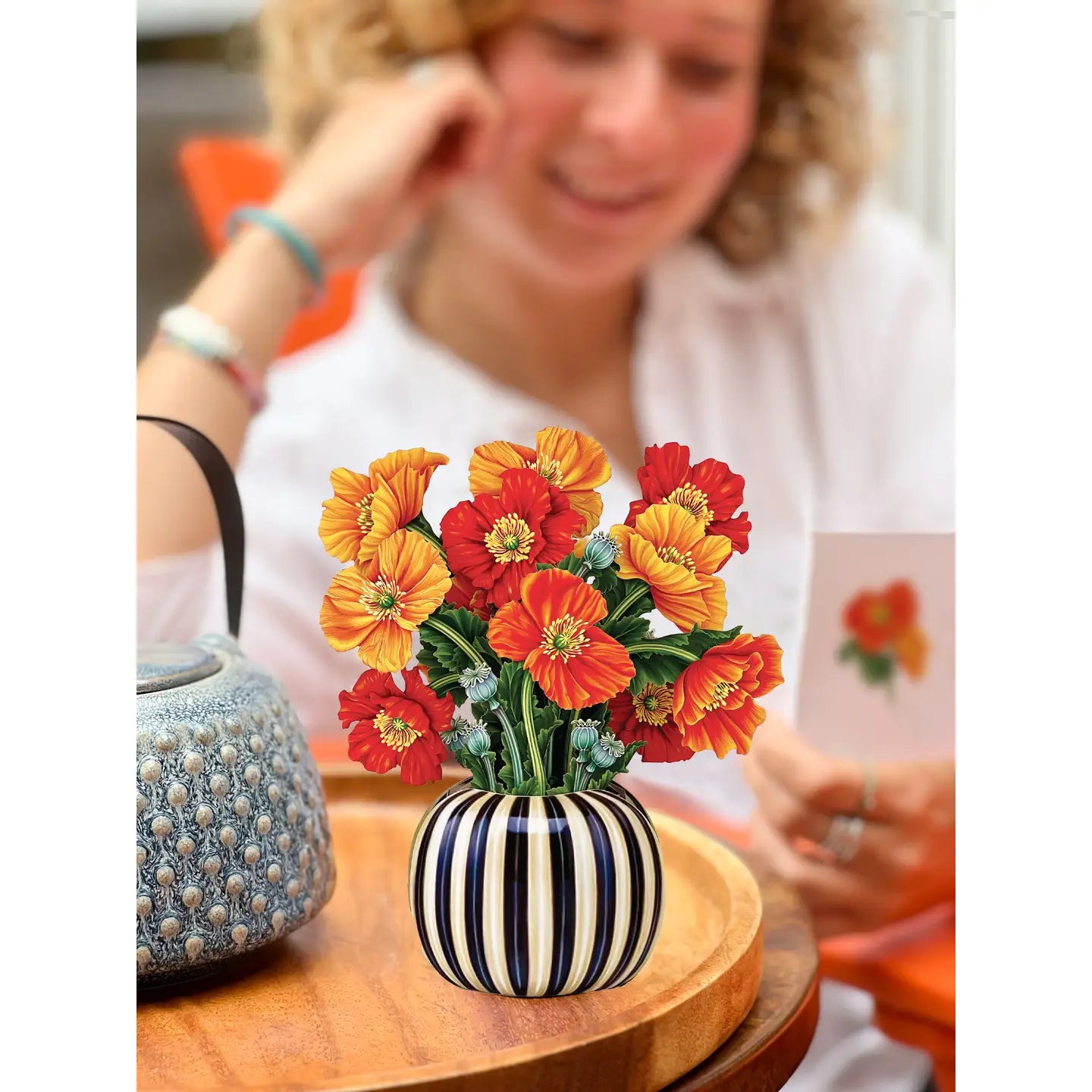 French Poppies Mini Pop Up Bouquet