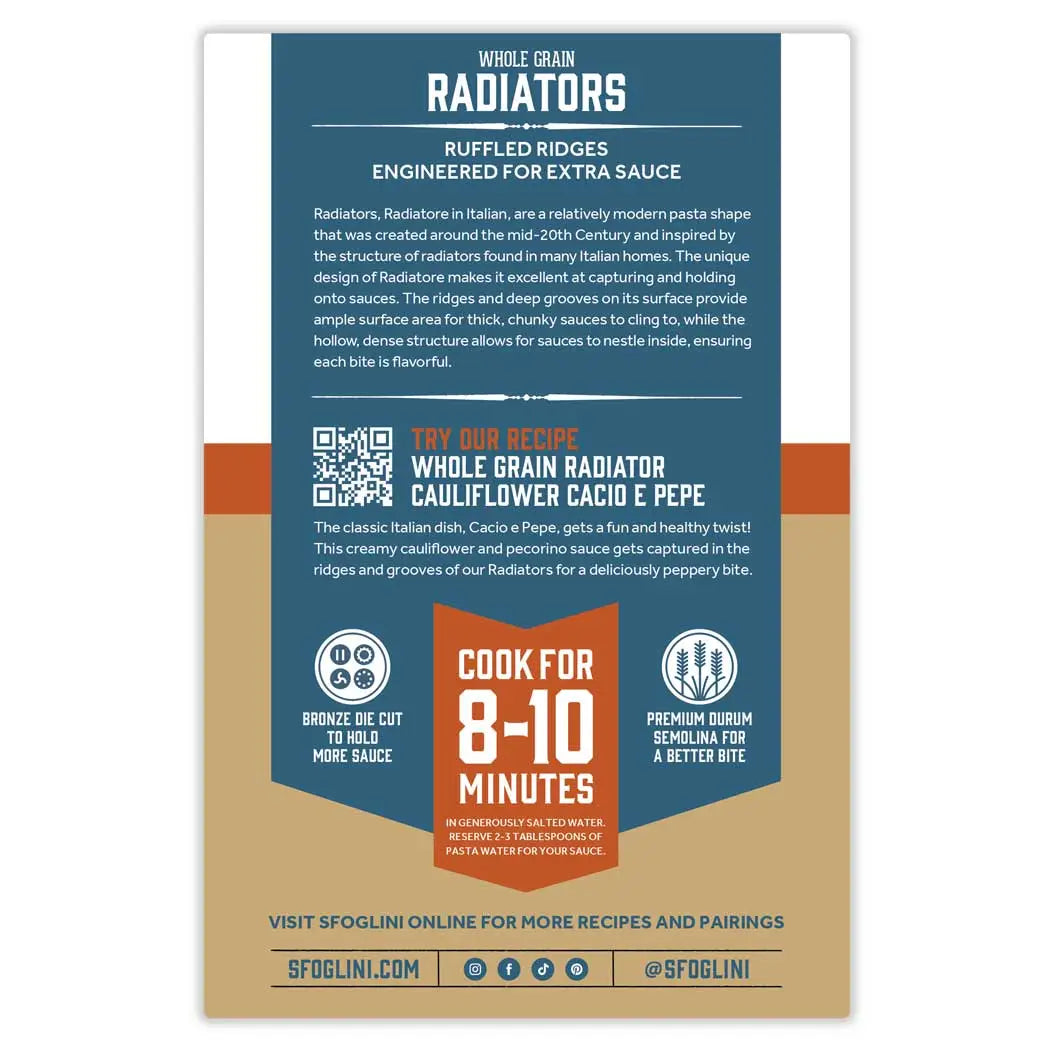 Sfoglini Whole Grain Radiator Pasta