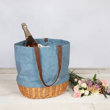 Denim Canvas & Willow Tote