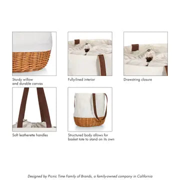 Striped Canvas & Willow Tote