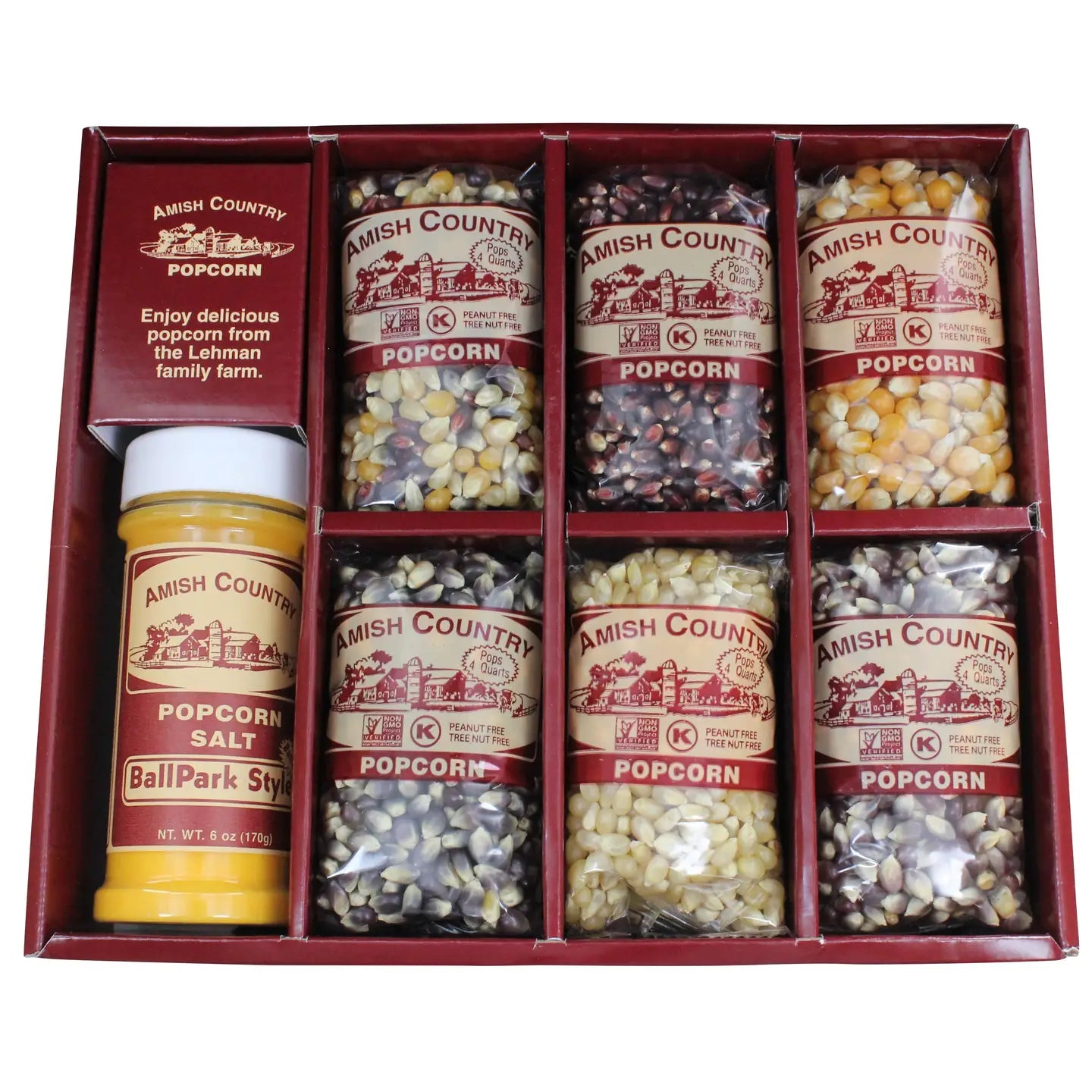 Popcorn 6 Pack Variety Set with Salt