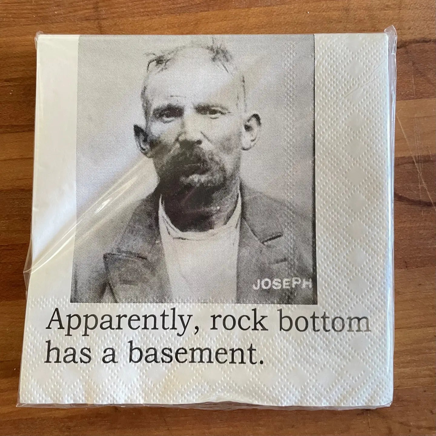 Apparently rock bottom...Napkins