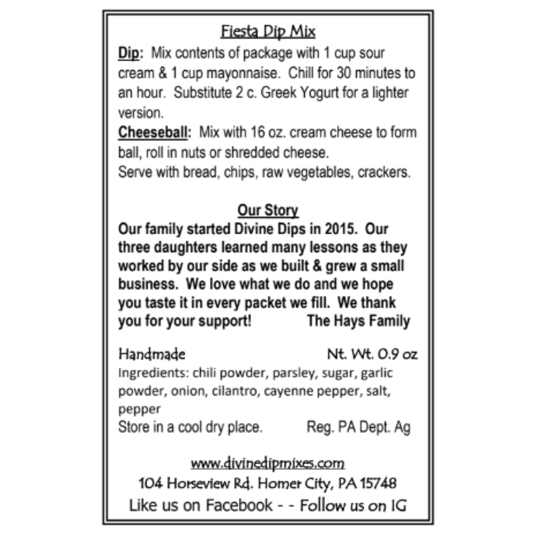 Fiesta Dip Mix