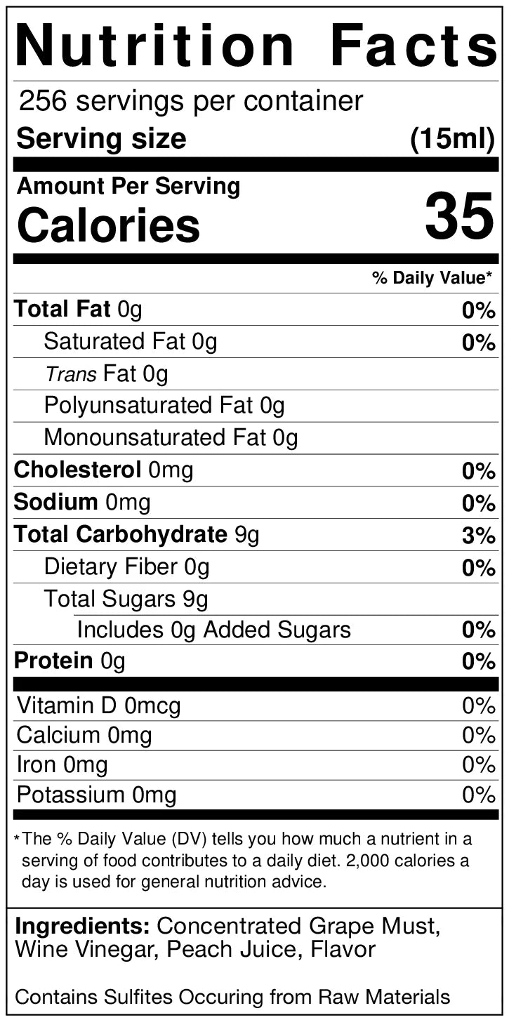 Peach White Balsamic Vinegar - 375 mL