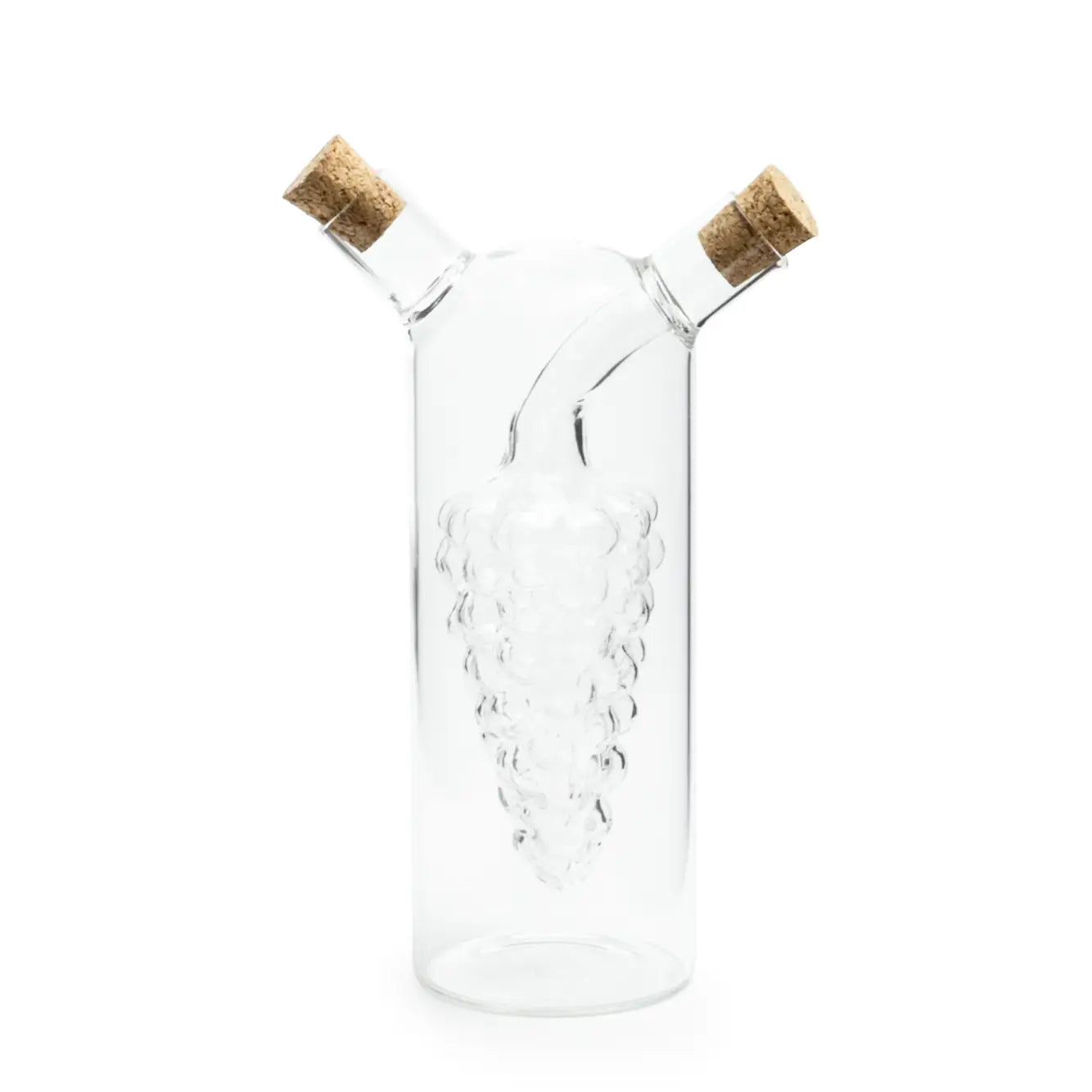 Grape Motif Cylinder Oil & Vinegar Bottle