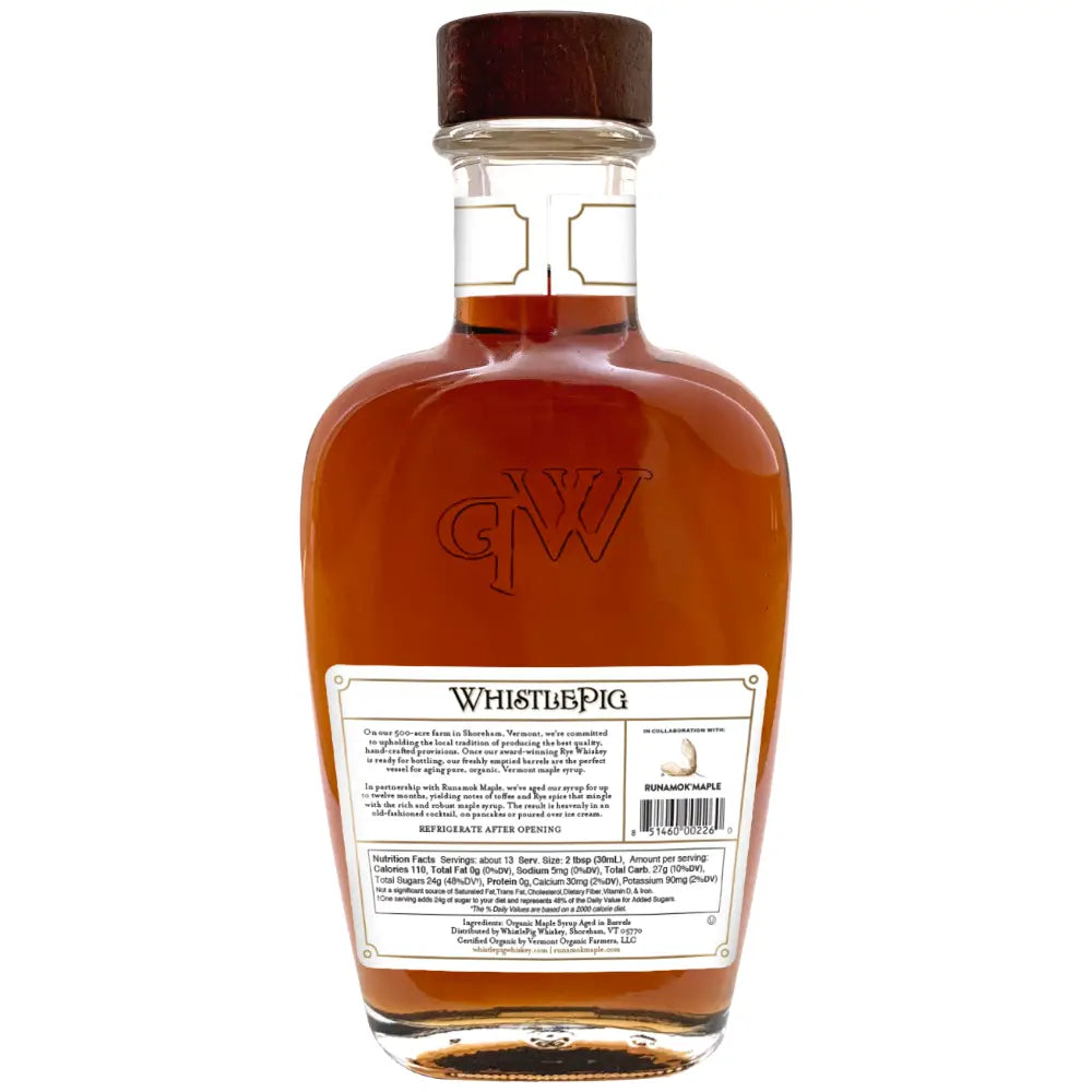 Whistlepig Rye Whiskey Barrel-Aged Maple Syrup