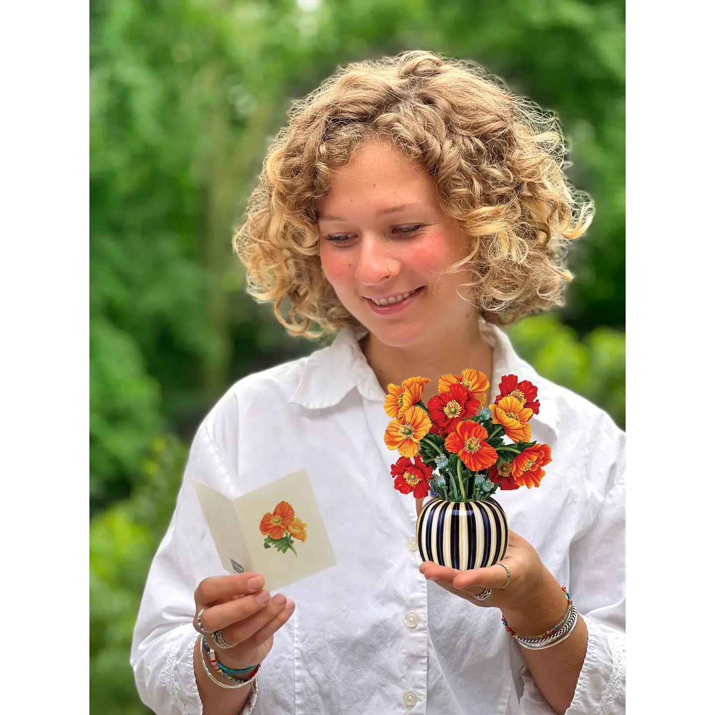 French Poppies Mini Pop Up Bouquet