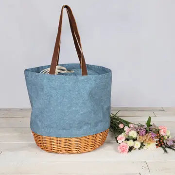 Denim Canvas & Willow Tote