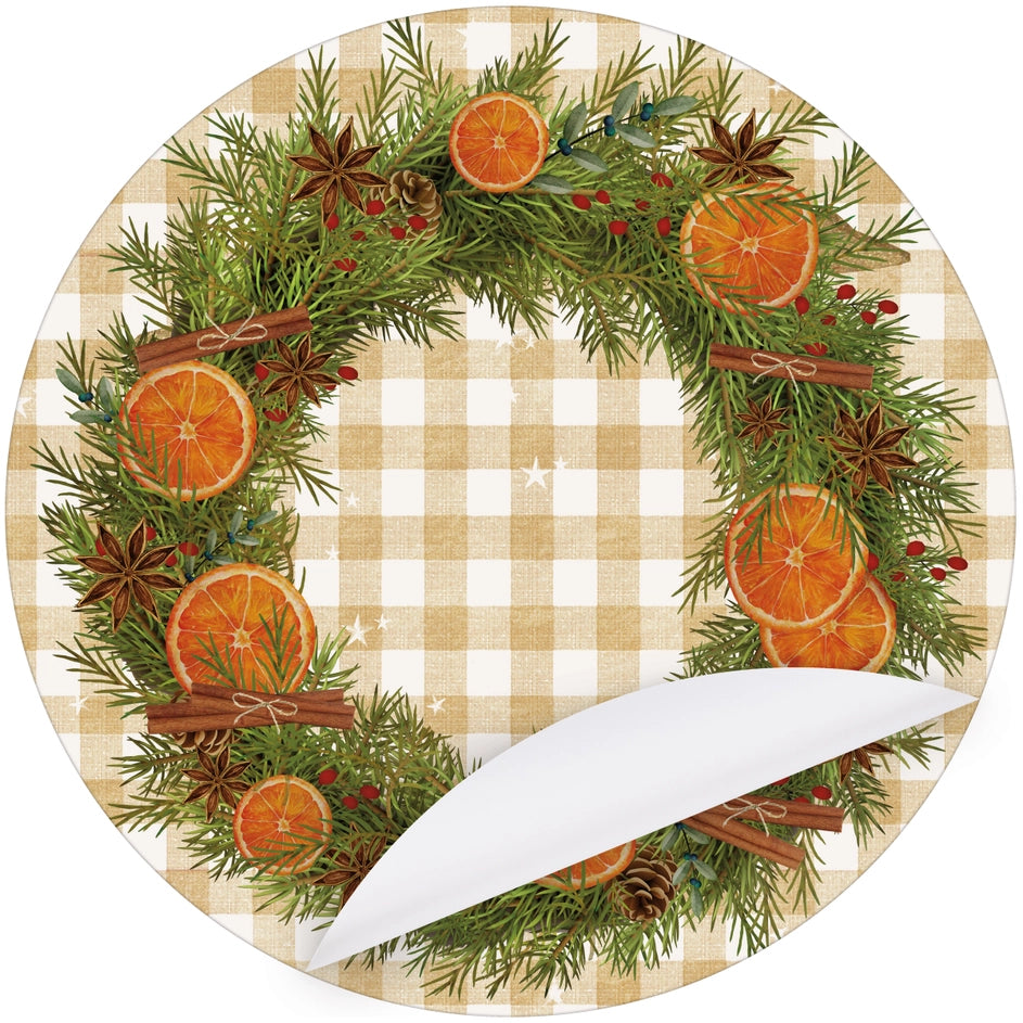 Orange Wreath Paper Placemats