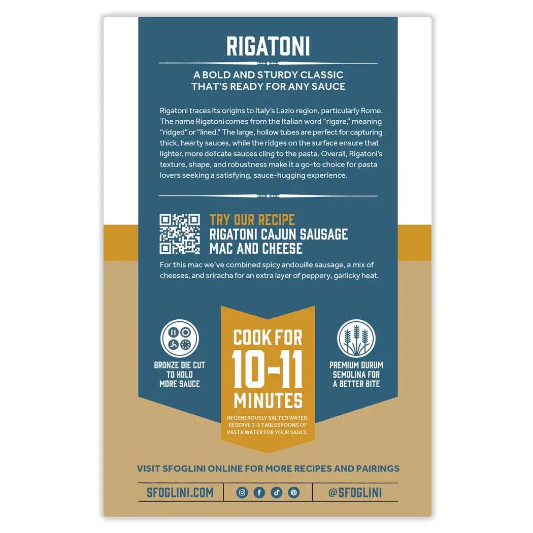 Sfoglini Rigatoni Pasta