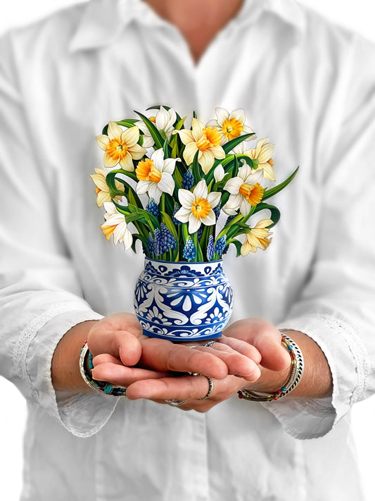 Mini English Daffodils Pop-Up Greeting Card