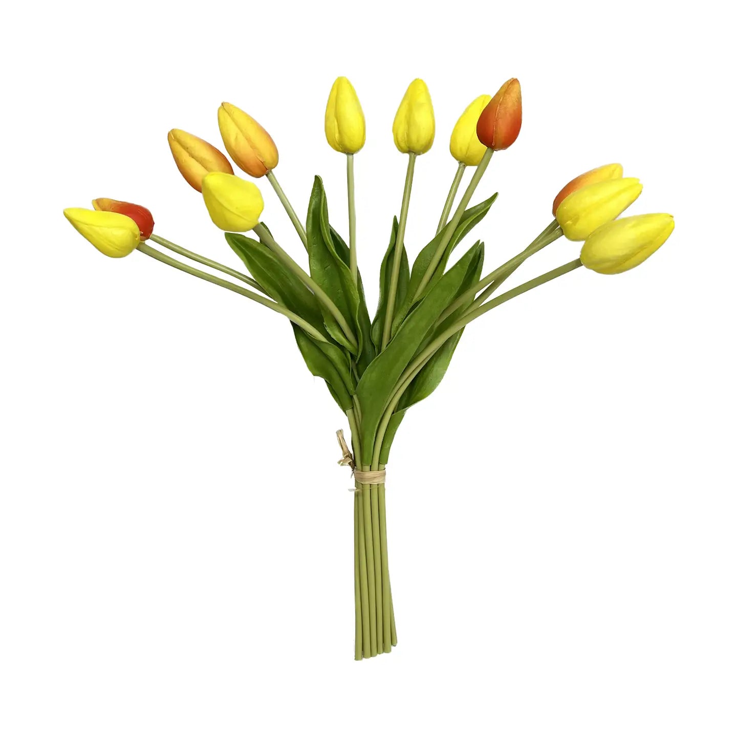 Dozen Stem Bouquet Real Touch Yellow Tulips