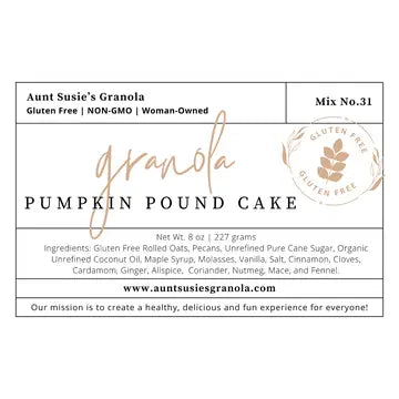 Aunt Susie's Pumpkin Pound Cake Granola