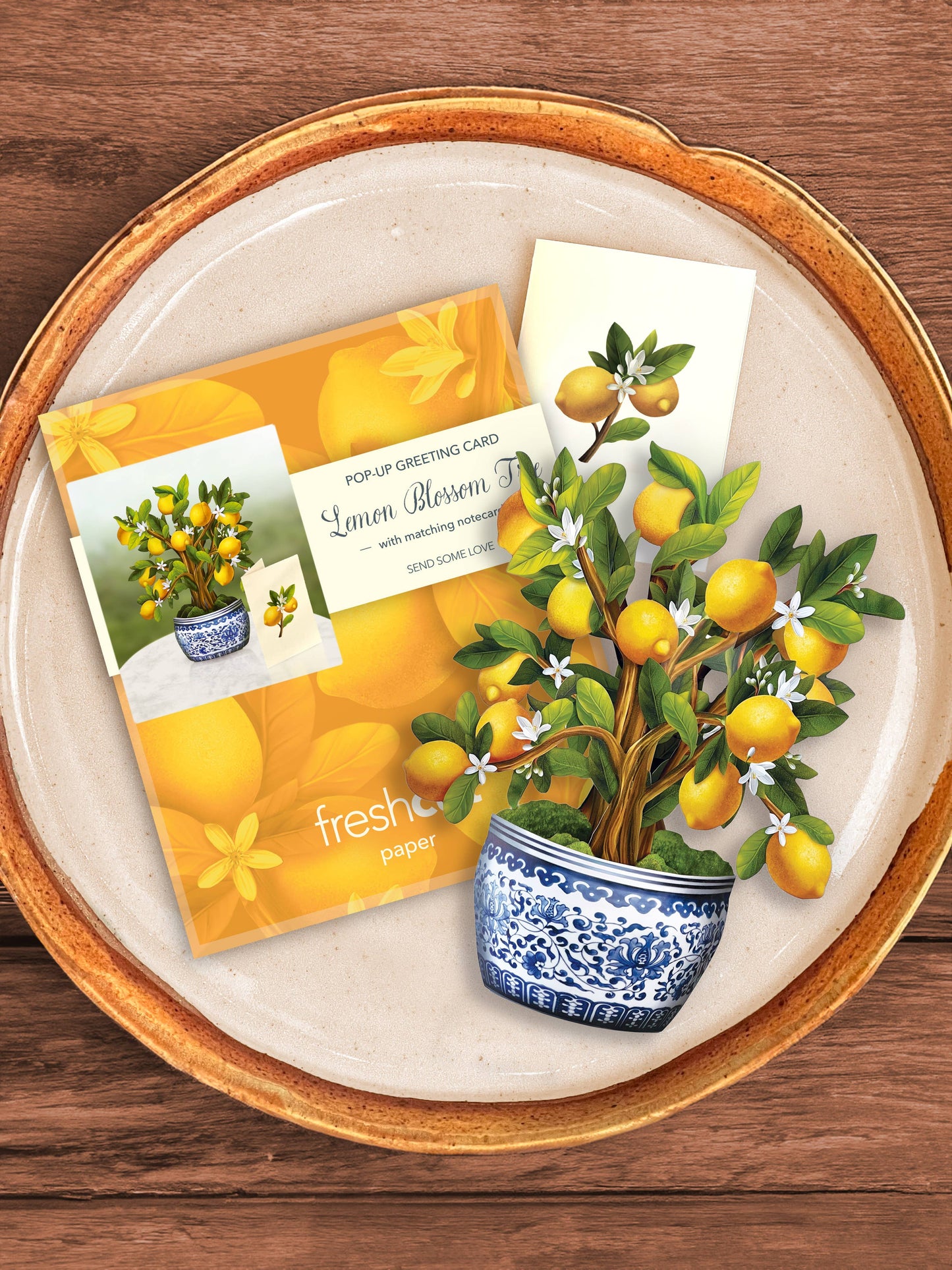 Mini Lemon Blossom Tree Pop-up Greeting Card