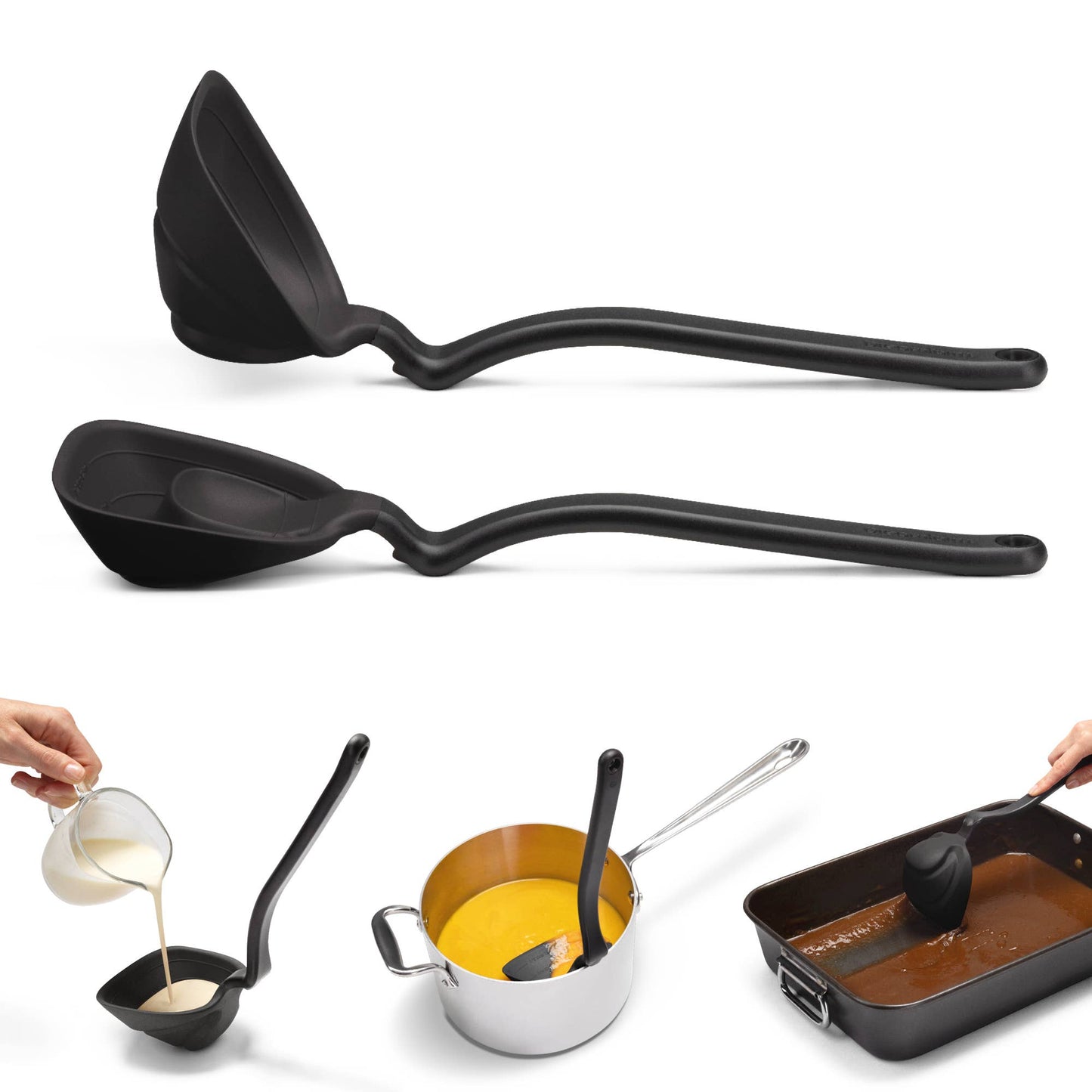 Fladle® - Fold Flat Silicone Ladle: Red