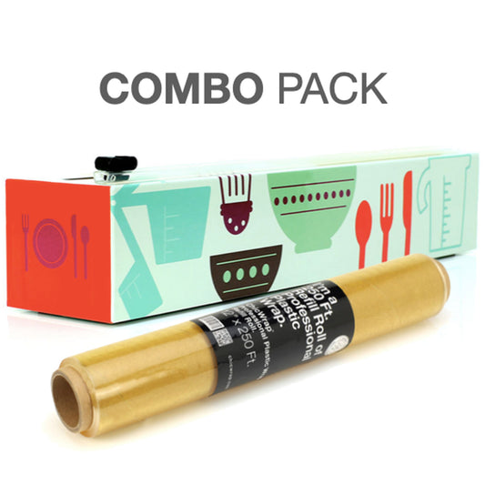 Chic Wrap Plastic Wrap Dispenser with Professional Grade Plastic Wrap