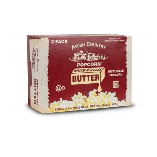 Butter White Hull less Microwave Popcorn - 3 Pack