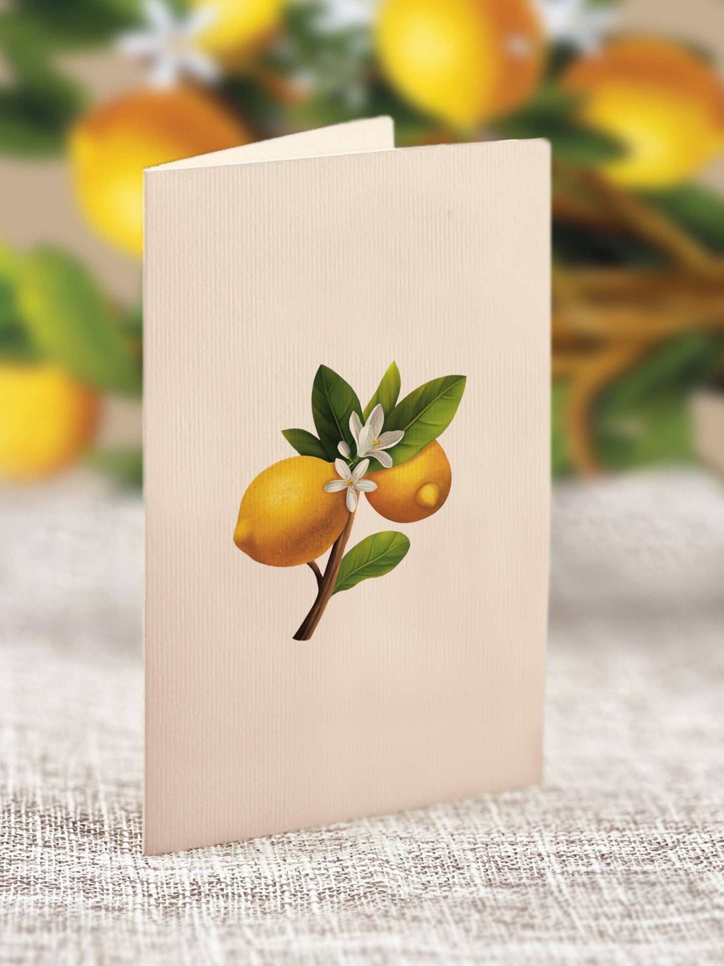 Mini Lemon Blossom Tree Pop-up Greeting Card