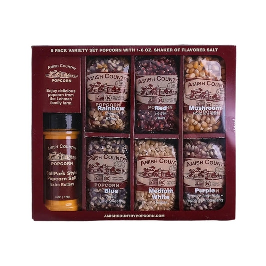 Popcorn 6 Pack Variety Set with Salt