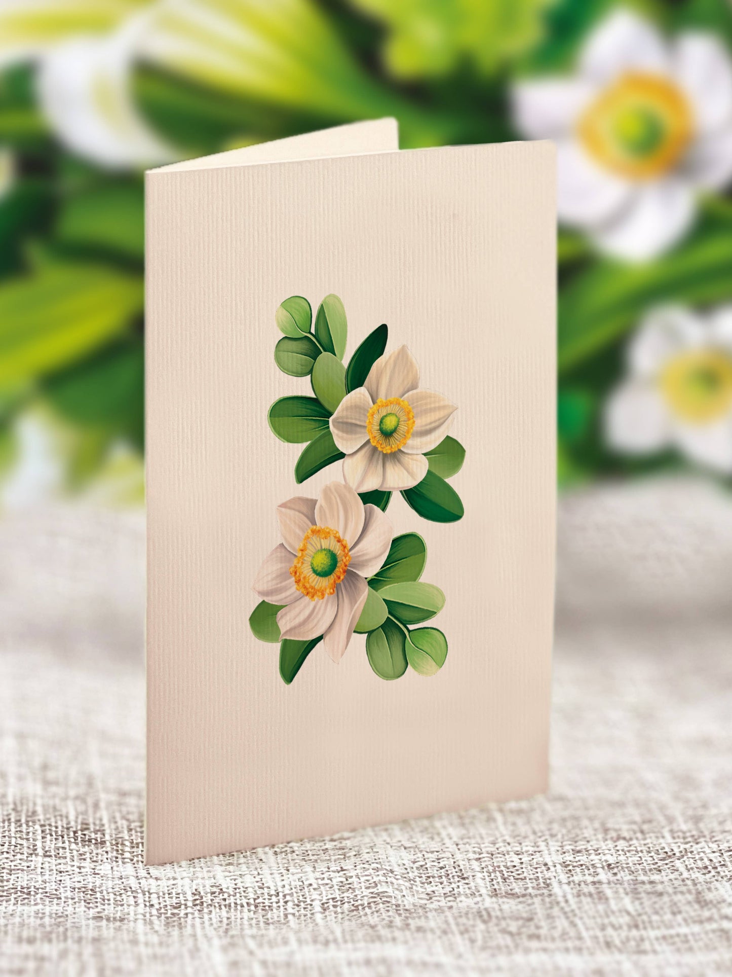 Mini Ivory & Sage Pop-up Greeting Card