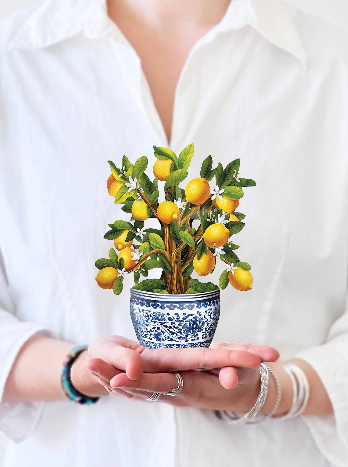 Mini Lemon Blossom Tree Pop-up Greeting Card