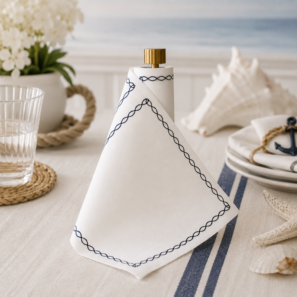Coastal Link Party Tear-Off Roll Napkins