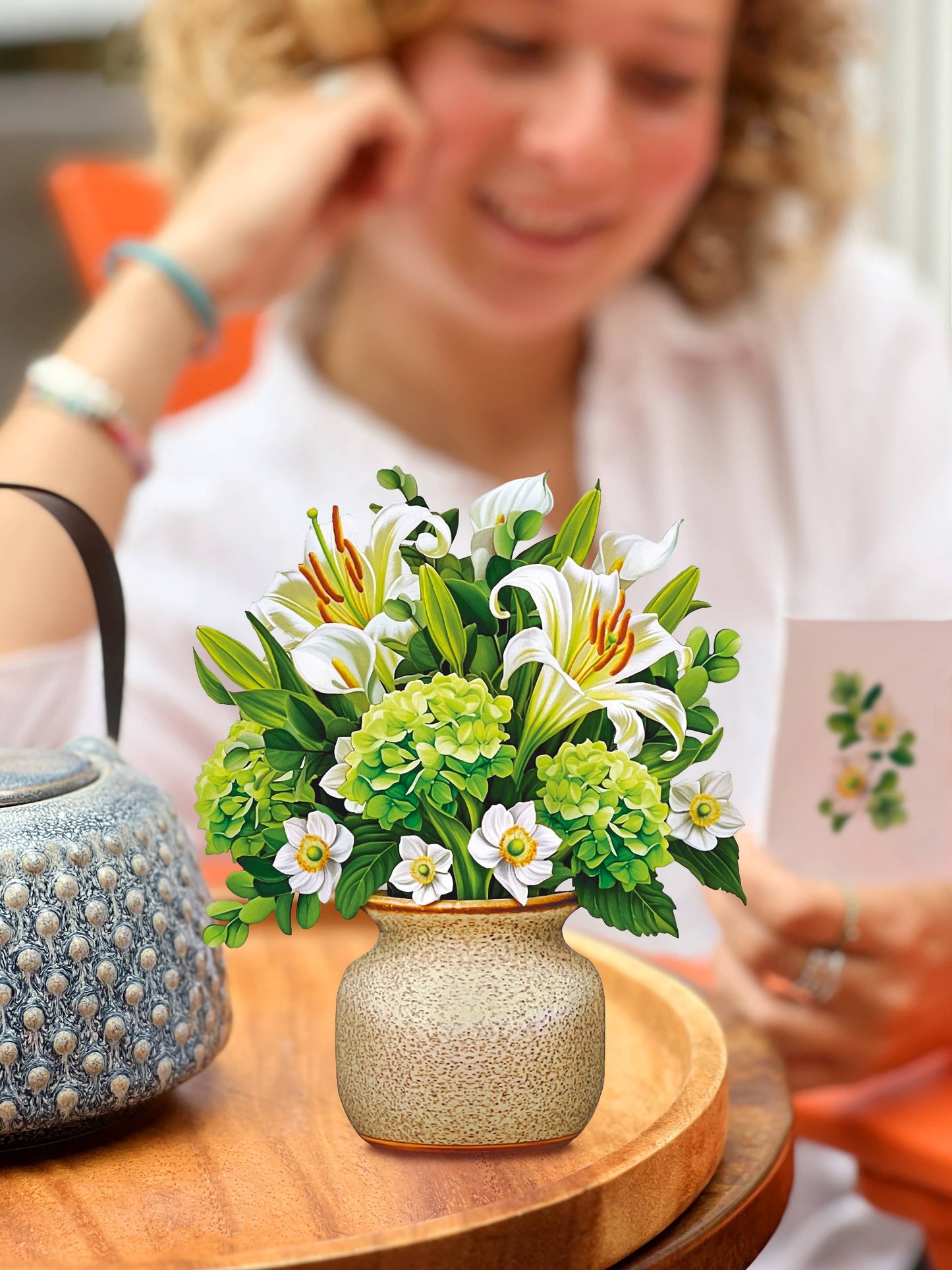 Mini Ivory & Sage Pop-up Greeting Card